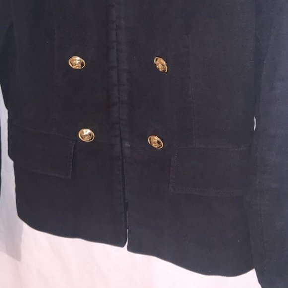 Zara Military Jacket Fitted Gold Button Blazer - Picture 8 of 10
